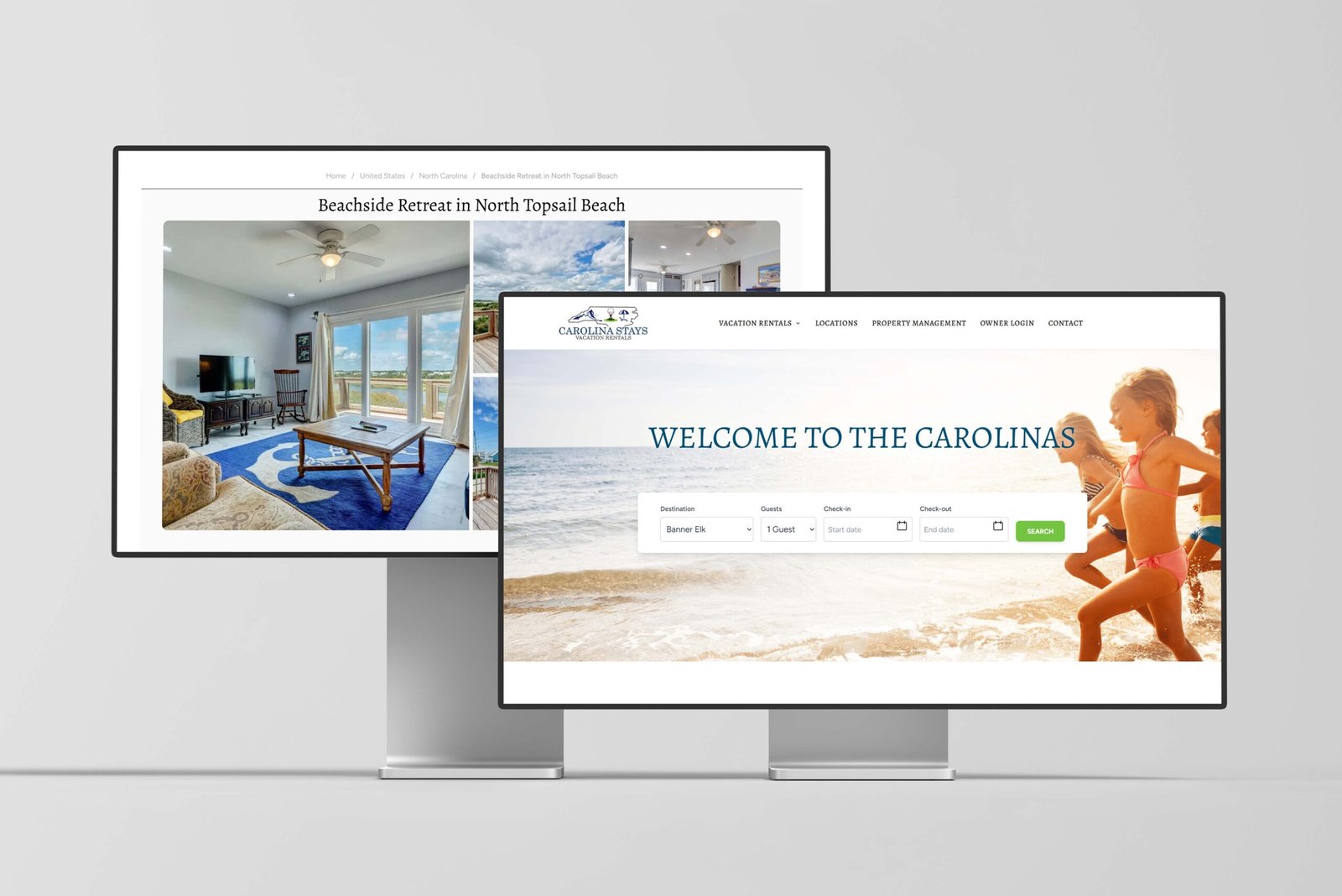 Carolina Stays Mockup redesign